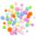 Pompony pluszowe dpCraft Rainbow, 60szt